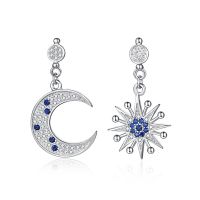 Dangles Designer | Personality 925 Silver Dangles Jewelers | Moon And Star Earrings | Women's Dangle thumbnail image