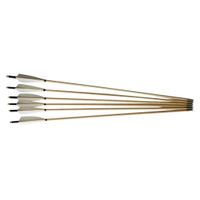 Generic Vintage Handmade Wooden Arrows Shaft Sheild Feathers Color White Pack of 6 thumbnail image