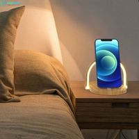New Launched Quality 15W 10W 5W Fast Wireless Charger with Cool Design Night Light Phone Holder thumbnail image