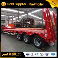 2017 new factory price heavy machine delivery low loader trailers lowbed semi -trailer 3 axle new thumbnail image