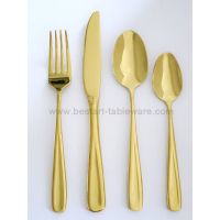 Stainless steel gold cutlery set thumbnail image