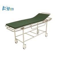 Stainless steel four wheeler stretcher cart    Stretcher Trolley    Stainless Steel Trolley   thumbnail image