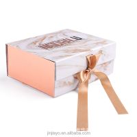 Foil Hot Stamping Folding Rigid Box for Shipping Hair Clothing Shoes Perfume Luxury Magnet Packaging thumbnail image
