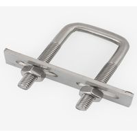 M6 Stainless steel square pipe buckle horseback right angle bracket clamp U-type thumbnail image