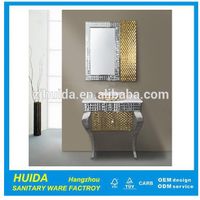 Modern Floor Mounted Single Sink Stainless Steel Bathroom Cabinet thumbnail image