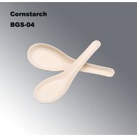 BGS-04 Corn Chinese Spoon eco-friendly cornstarch biodegradable tableware thumbnail image