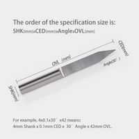 Flat Bottom V Shape Milling Cutter Imported Material Sharp Ball CNC Router Bit for Acrylic ABS Hard thumbnail image