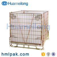 High quality industrial warehouse logistic pet preform wire mesh cage container thumbnail image