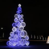 outdoor decoration light led 3d motif christmas ball tree thumbnail image