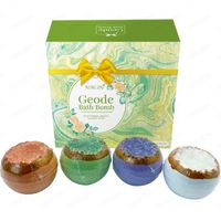 2021 Luxury wholesale manufacturers bath sea salt colorful fizzy organic shimmer crystal geode bath thumbnail image