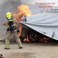 Extreme Large 6m8m fiberglass fire resistant insulation fireproof fire blanket for Vehicles electri thumbnail image