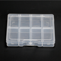Transparent plastic box 8 compartments non-removable storage box Electronic components thumbnail image