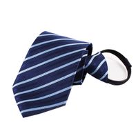wholesale classic casual design polyester jacquard red blue striped ties men neckties thumbnail image