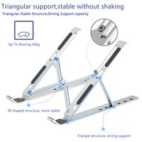 Portable Laptop Stand with 6 Angles Adjustable Laptop Computer Stand Aluminum Ergonomic Laptops Elev thumbnail image