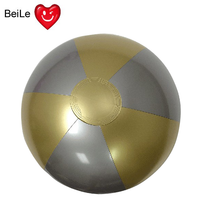 Customized 30 inches PVC solid gold color inflatable beach ball thumbnail image