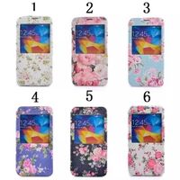 Patterned pu leather case cover window view stander cover for Samsung models galaxy series S7/S7 edg thumbnail image