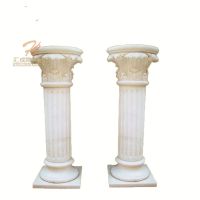 Factory Supply Modern White Marble Column Decorative Pillar thumbnail image