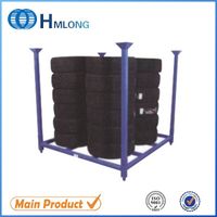 Steel mobile stacking heavy duty collapsible tire rack thumbnail image