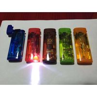 windproof gas lighter with LED lamp thumbnail image