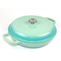 Cast Iron Enamel Casserole Cookware Soup and Stock Shallow Seafood Cooking Pot thumbnail image