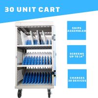 Y630B, AC Charging Cart for Chromebook/Laptop/Macbook/Surface Pro/Ipad up to 14", 30 slots thumbnail image