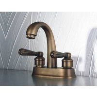 Two Handles Antique Brass Widespread Bathroom Sink Faucet (LD-0612) thumbnail image