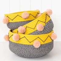 Maomao decorative cotton rope basket ball. Cotton rope basket, cotton rope laundry basket thumbnail image