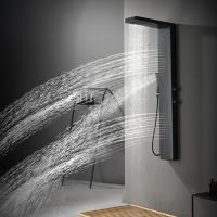 Luxury full matt black complete shower panel serie MT-5671 thumbnail image