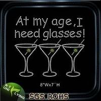 At my age i need glasses wholesale rhinestone transfer thumbnail image