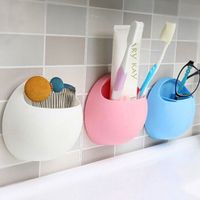 Bathroom Accessory Toothbrush Wall Mount Holder Sucker Suction Cups Organizer thumbnail image