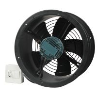 220mm EC backward curved centrifugal fan with support bracket and panel thumbnail image