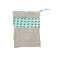Customized Factory Made Sky Blue Mesh Drawstring Pack for Shopping Bag thumbnail image