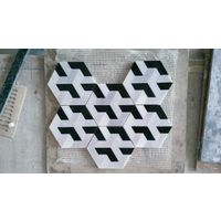white and black marble floor mosaic thumbnail image