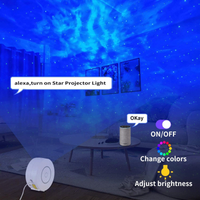 New Tuya Smart Life Star Projector Light Work With Alexa Google Home Colorful Starry Projector Light thumbnail image