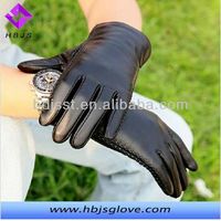 fashion sheepskin warm driving winter men's leather gloves thumbnail image