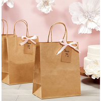 12-Count Brown Kraft Bags - Paper Bags with Handles thumbnail image