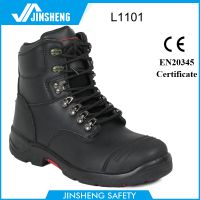 waterproof oil and gas black nubuck leather safety shoes thumbnail image
