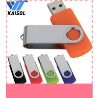 Custom USB Drive Logo Printed Bulk Cheap USB Plastic Swivel Mini USB Flash Drive thumbnail image
