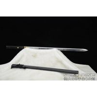 Handmade Chinese Tang Jian Sword Spring Steel Double Edge Straight Blade Katana thumbnail image