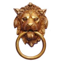 Brass metal made Lion Face Shackle Door Knocker By Aakrati thumbnail image