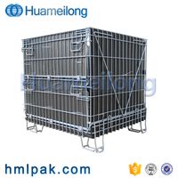 Medium duty Industrial folding durable customized pet preform wire mesh container thumbnail image