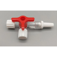 Medical Disposable Triple Ports Valve with Two Female Luer Lock,3 way stopcock,three way valve thumbnail image