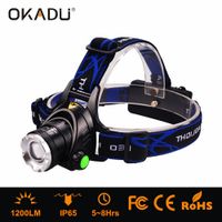 OKADU HT02 1200Lm Focusable LED Head Lamp 18650 / AA Battery Cap Lamp 1 Cree XM-L2 T6 LED Headlamp thumbnail image