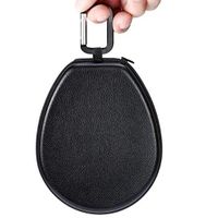 Black PU Leather Headset Bag Headphone Bluetooth Earbuds Carrying Case thumbnail image