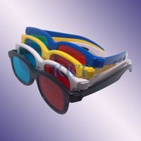 Plastic red cyan 3d glasses for home TV thumbnail image