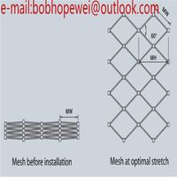 Stainless Steel Wire Rope Mesh Net/Flexible Stainless Steel Cable Mesh thumbnail image