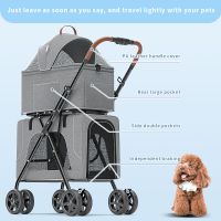 Bello Ld03F Lightweight Foldable Double Layer Pet stroller Dog Puppy Pet Detachable Cat Cage thumbnail image