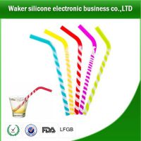 silicone reusable coca juice folding drinking straw thumbnail image