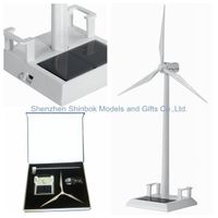 Metal Sloar Wind Turbine Model with Name Card Holder thumbnail image