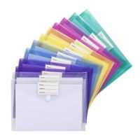 Custom A4 Size Document Holder PVC Plastic Envelope Bag Office Snap Button File Folder thumbnail image
